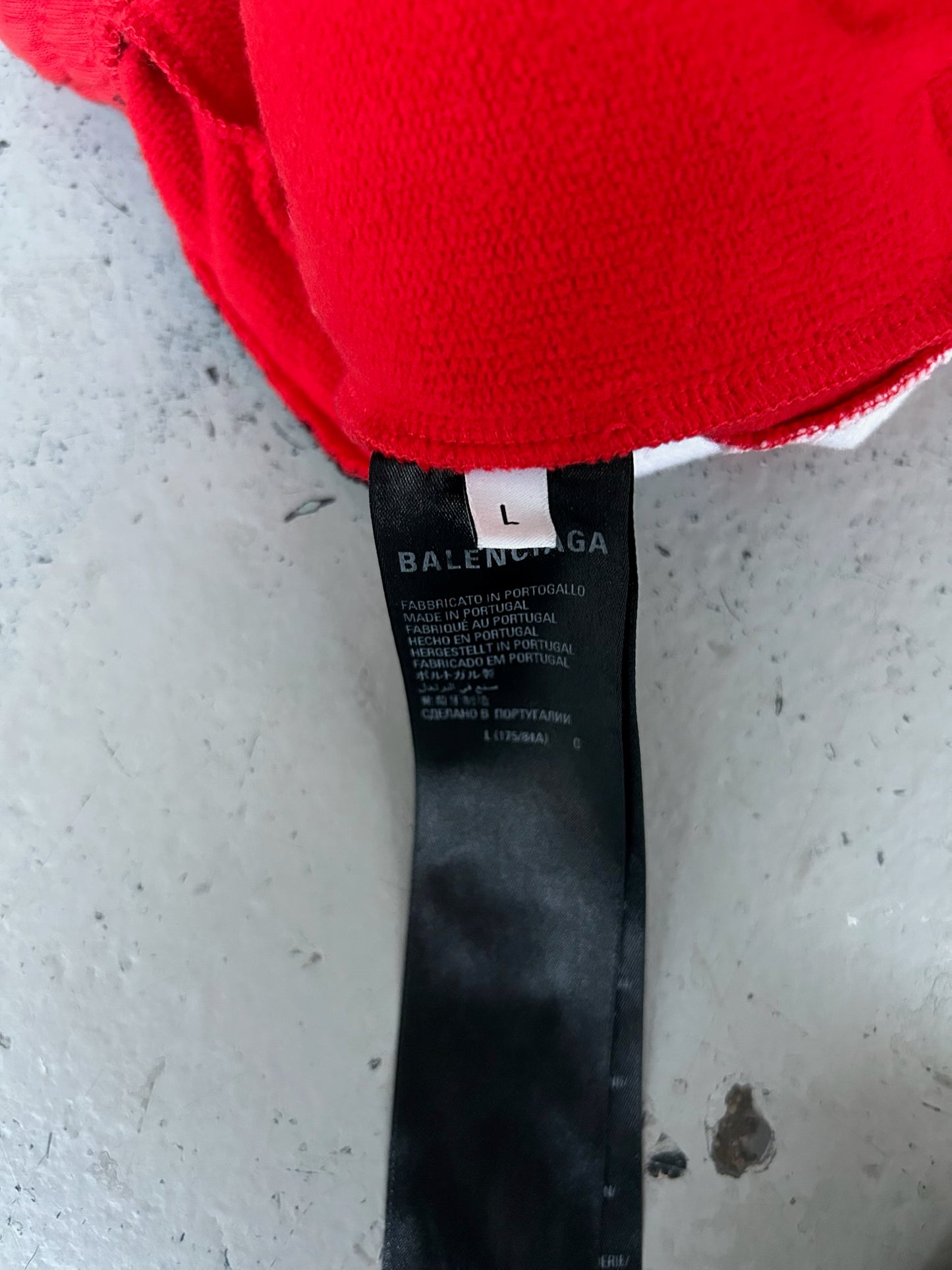 Balenciaga 3B Logo Red Cotton Shorts (L)