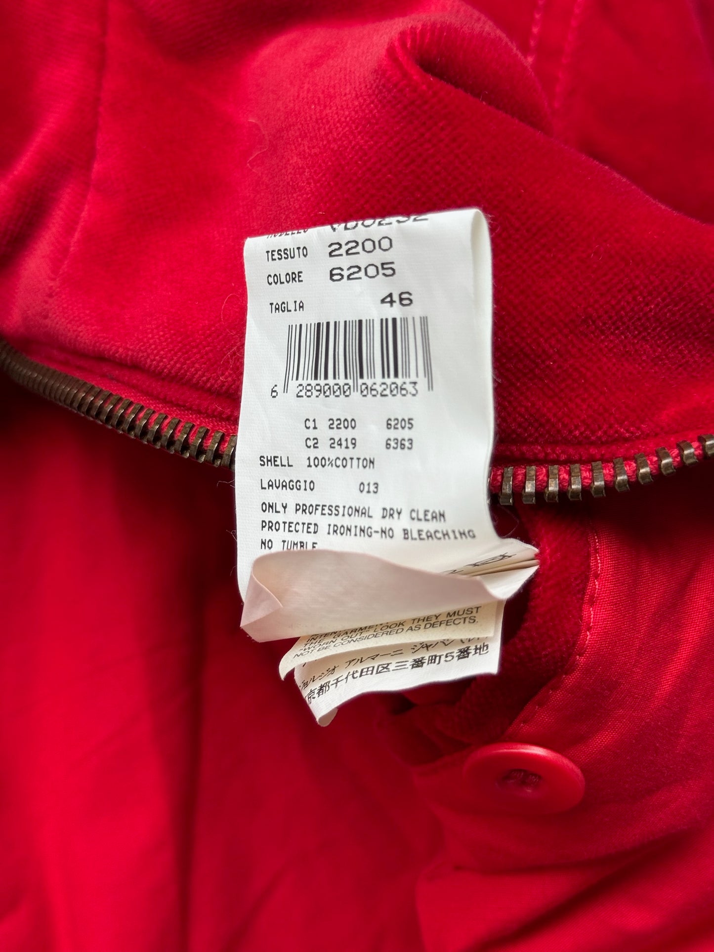 Emporio Armani Red Suede Jacket (46)