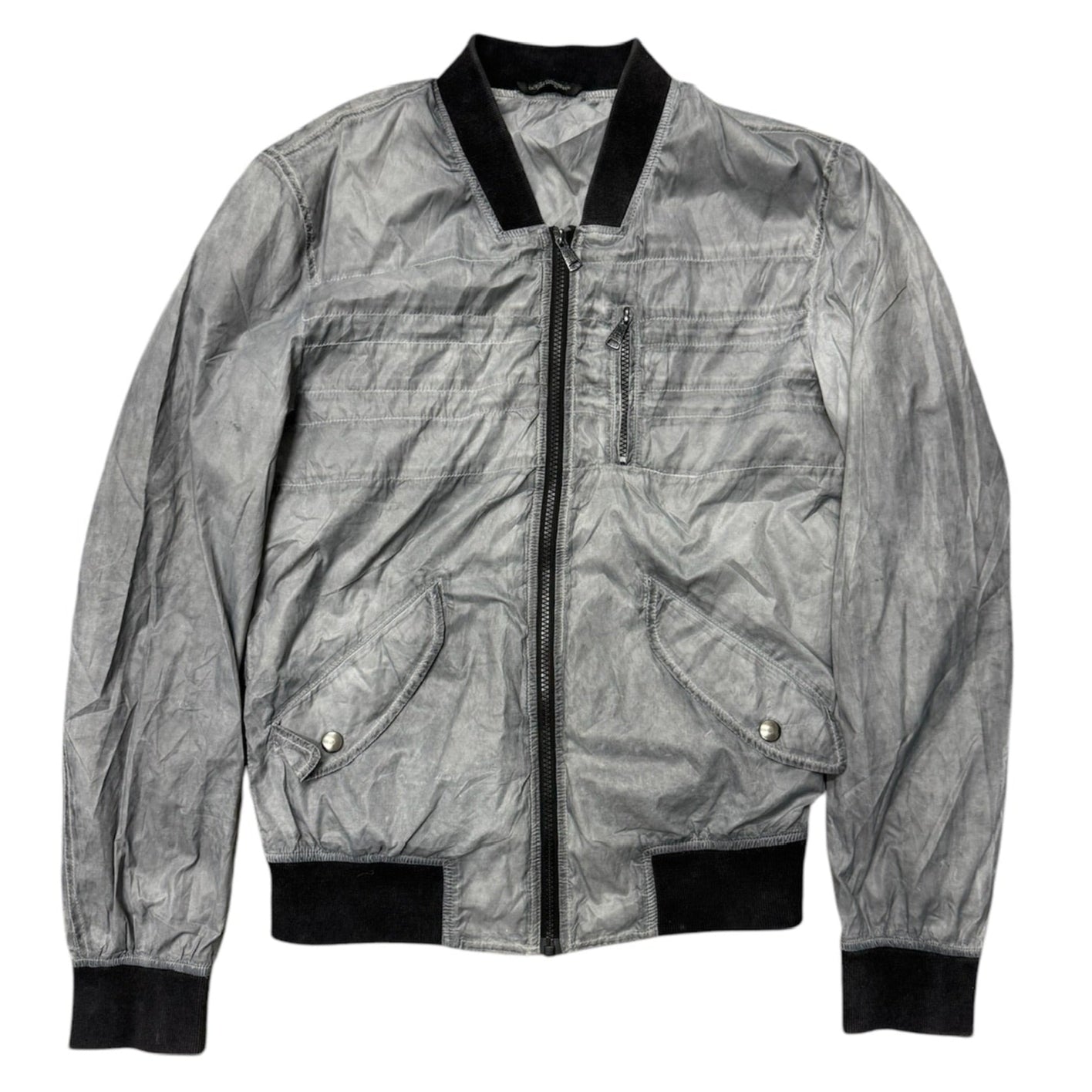 Dolce Gabbana Silver Zip Up Jacket (S)