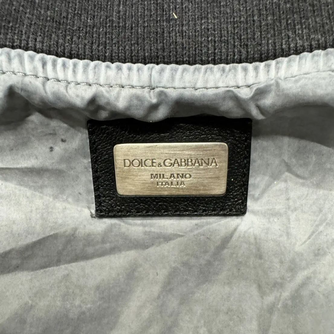 Dolce Gabbana Silver Zip Up Jacket (S)