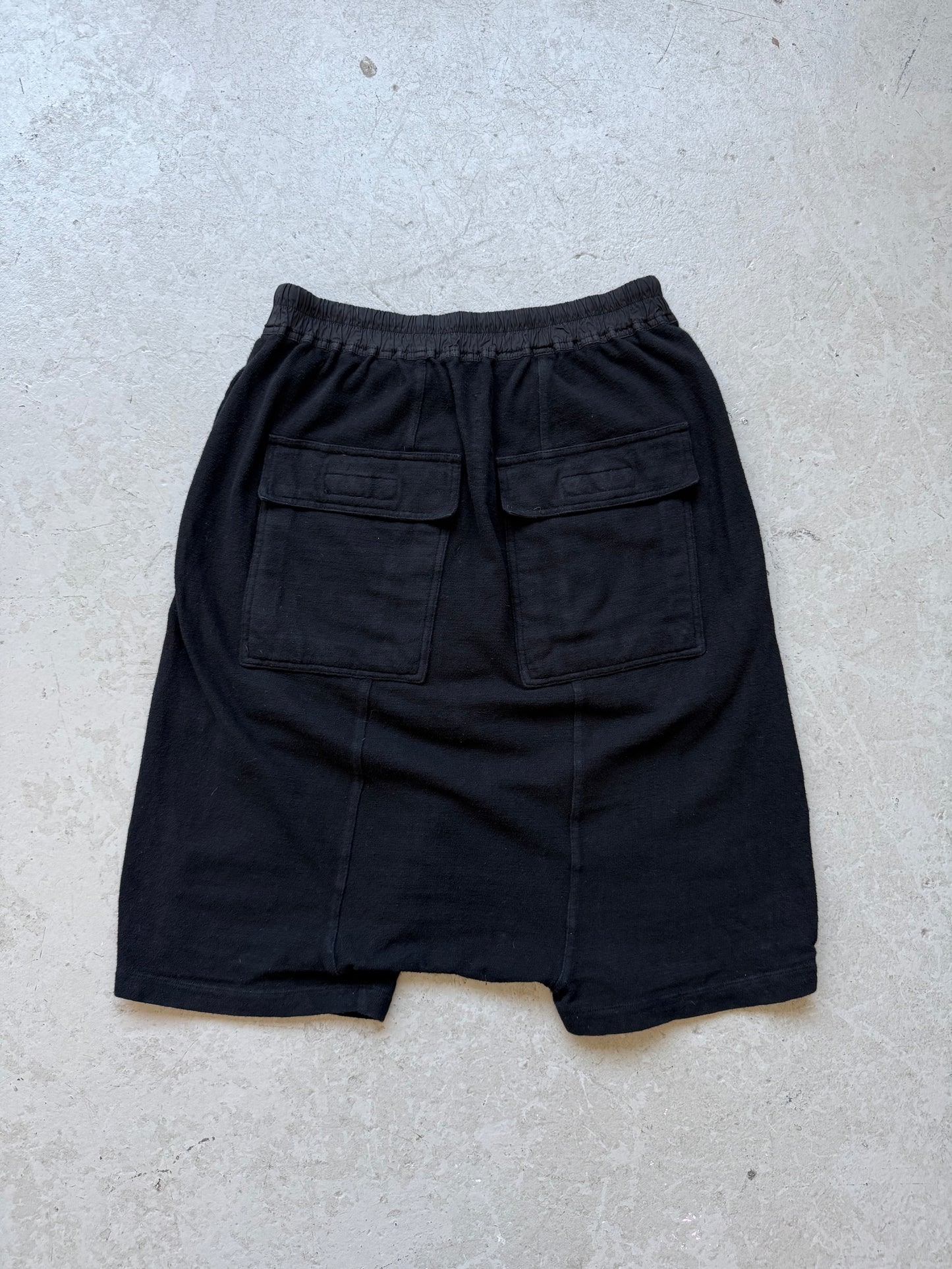 Rick Owens DRKSHDW FW16 Black Cotton Pod Shorts (S)