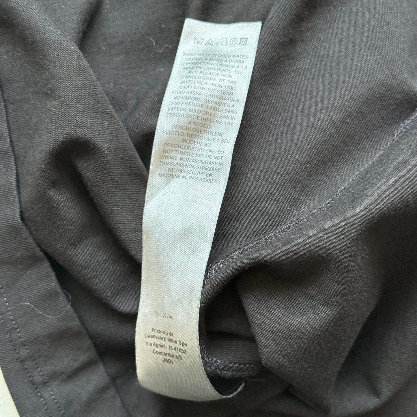 Rick Owens FW25 HOLLYWOOD Black Level Short Sleeve Shirt (XXL)