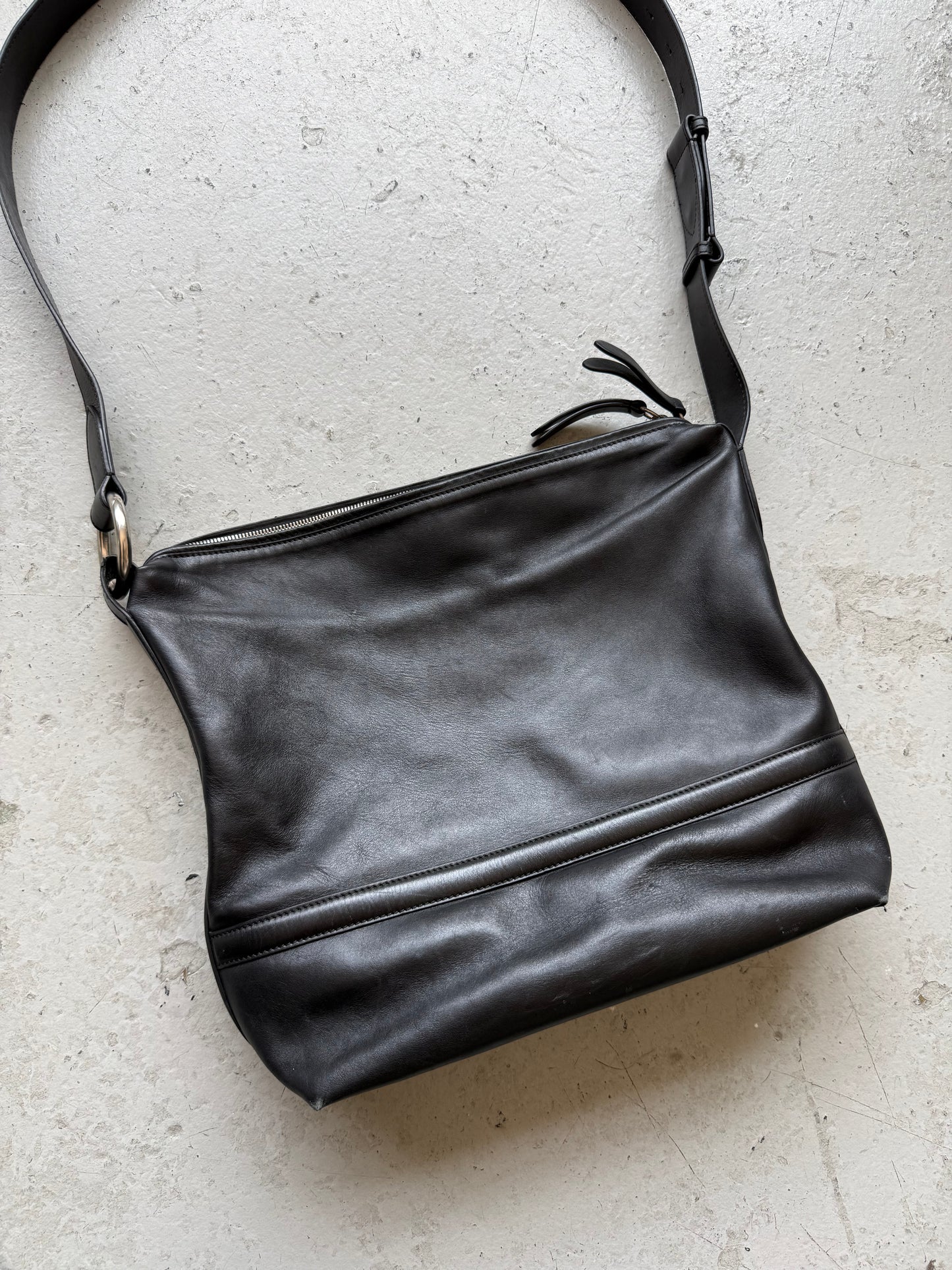 Dries Van Noten Leather Messenger Bag (OS)