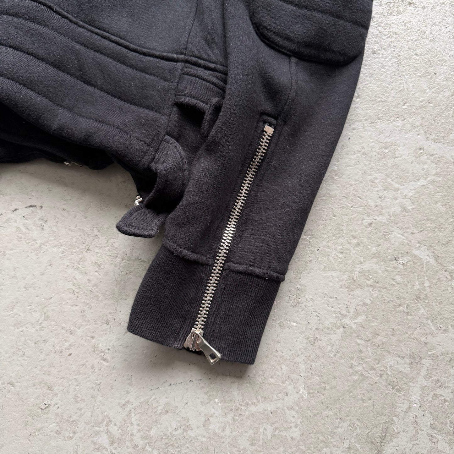 Balmain FW10 Decarnin Black Asymmetric Zip Up (XL)