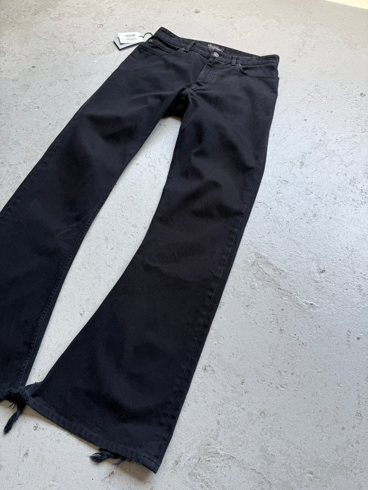 Balenciaga Peach Pitch Black Flare Denim (L)