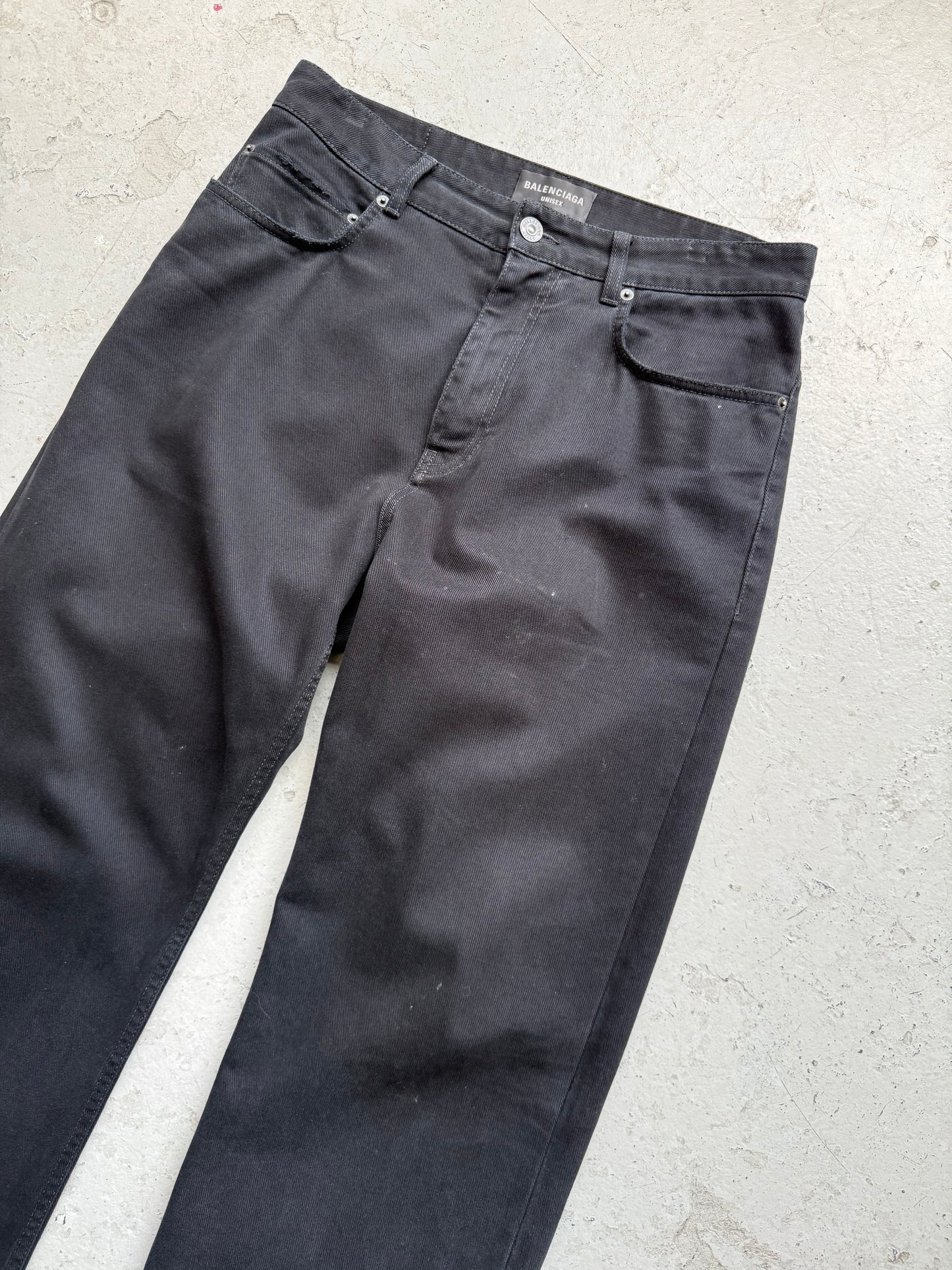 Balenciaga Black Straight Leg Denim (M)