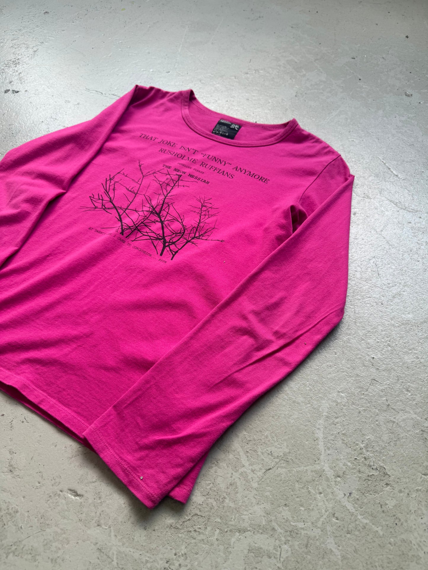 PPFM Pink Long Sleeve Joke Long Sleeve Shirt (M)