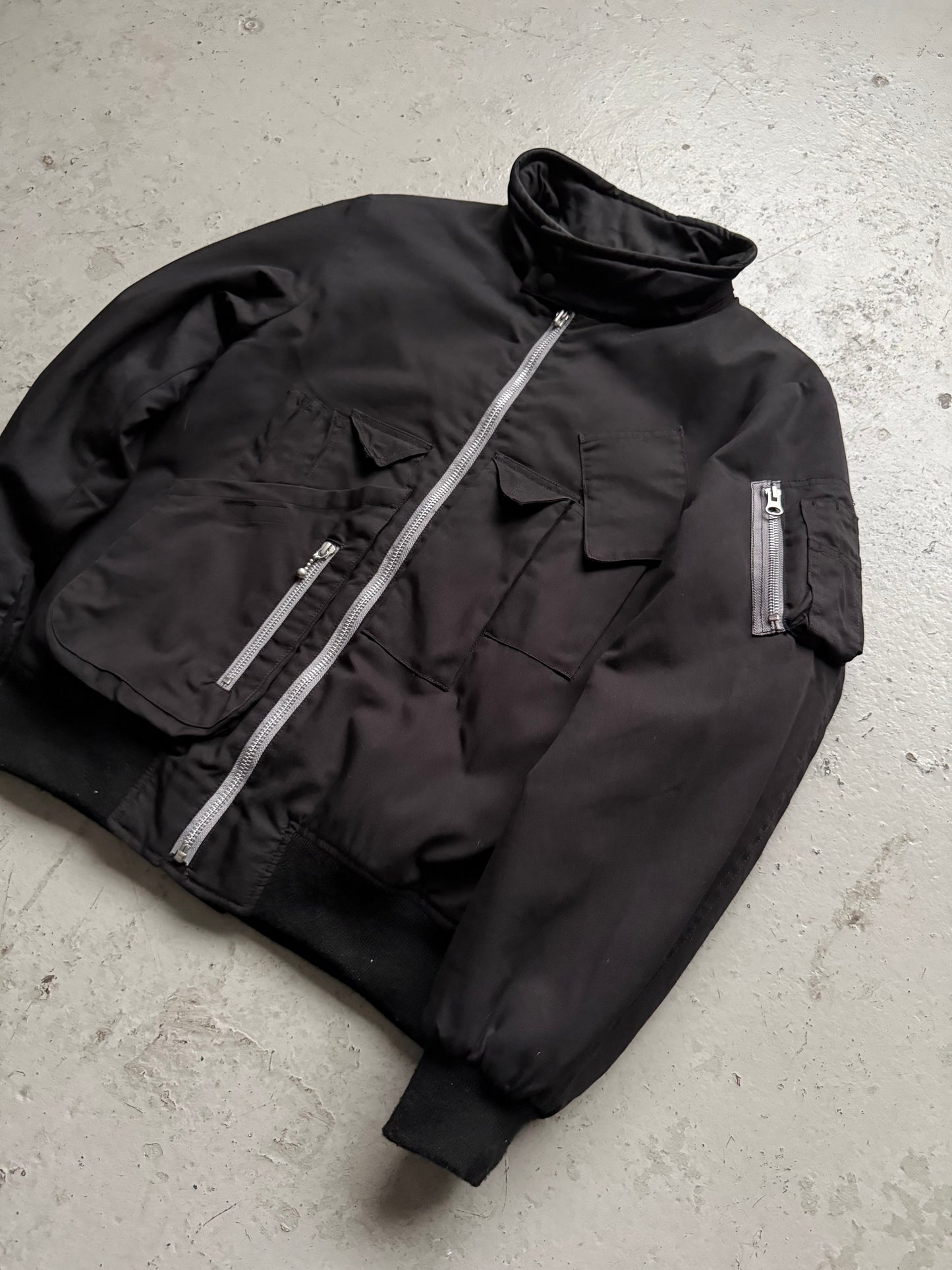 Katherine Hamnett London Black Multi Pocket Zip Up Jacket (S)