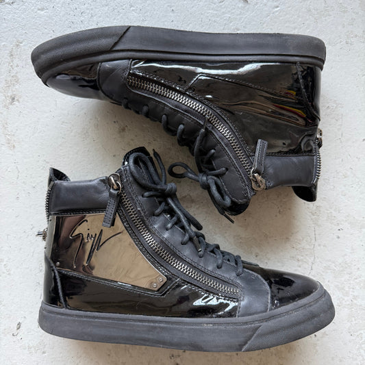 Giuseppe Black Patent Leather Sneakers (41.5)