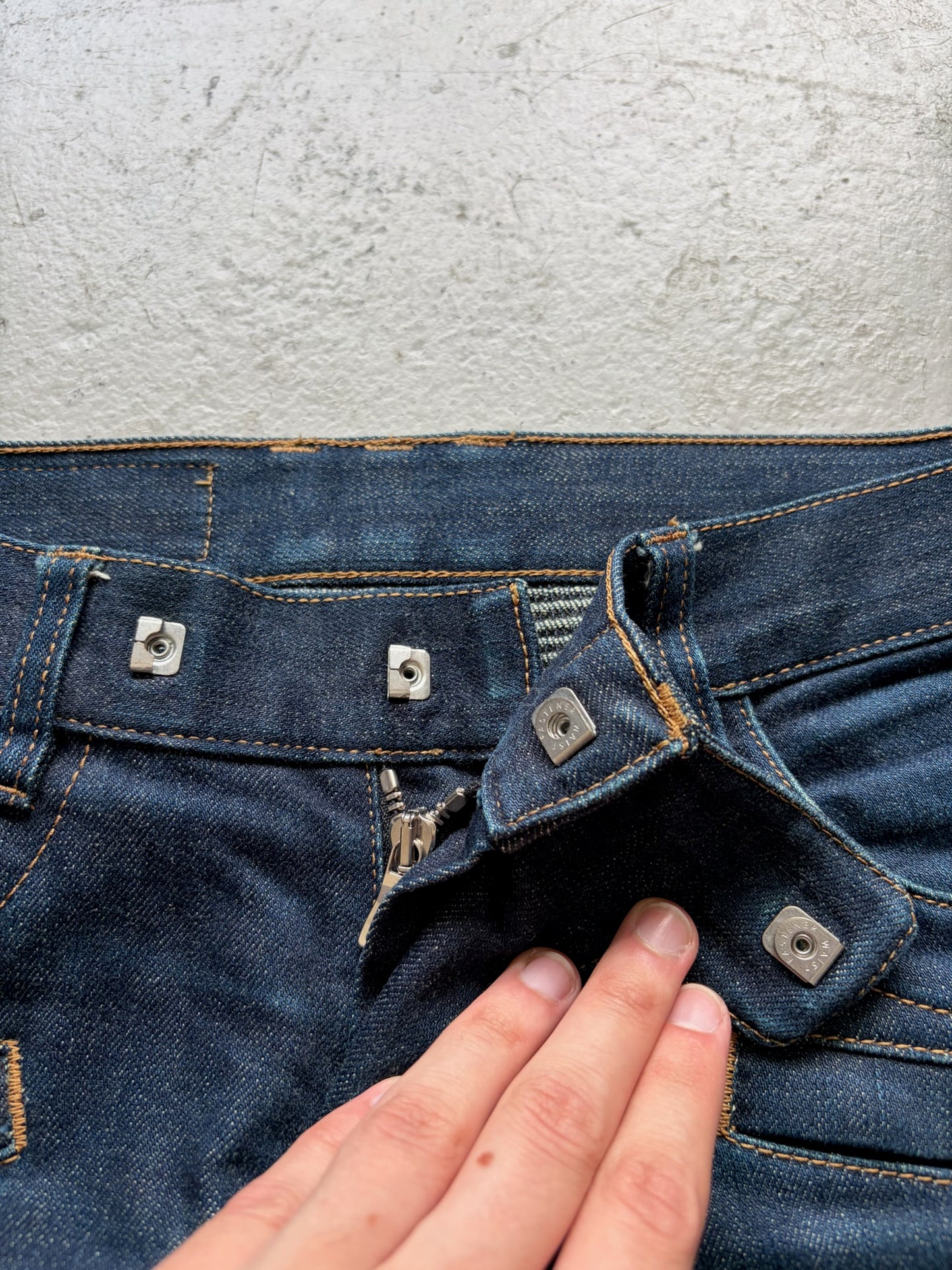 Balmain Blue Denim Biker Pants (27)
