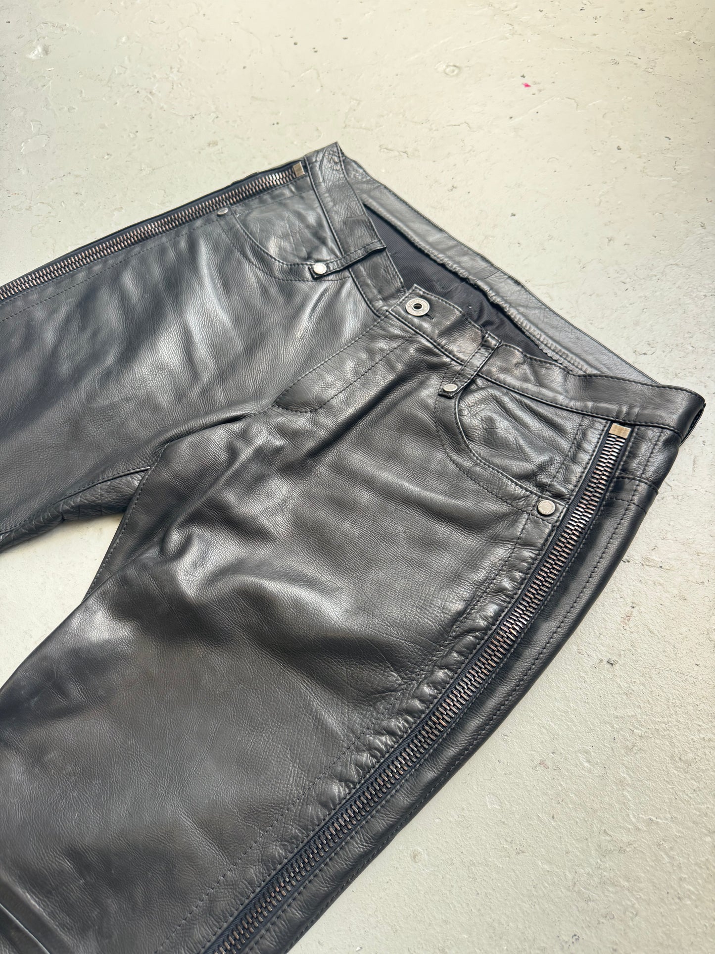 Dirk Bikkembergs Sport Couture Leather Pants (36)