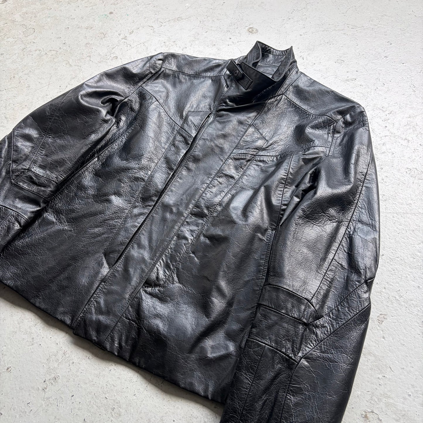Julius FW23 Lamb Leather Elbo Padded Jacket (3)