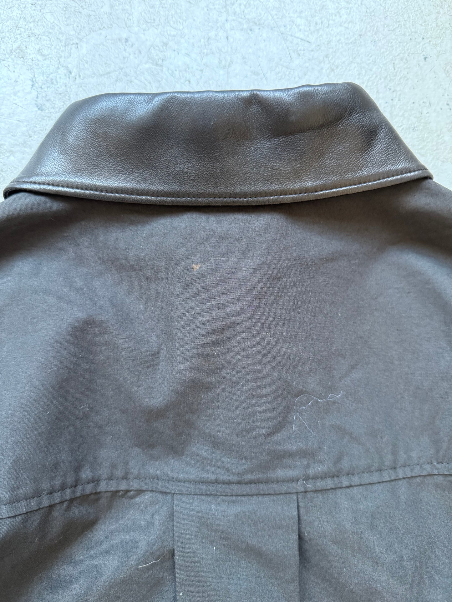 Alexander Wang Leather Collar Sheer Cut Button Up (4)