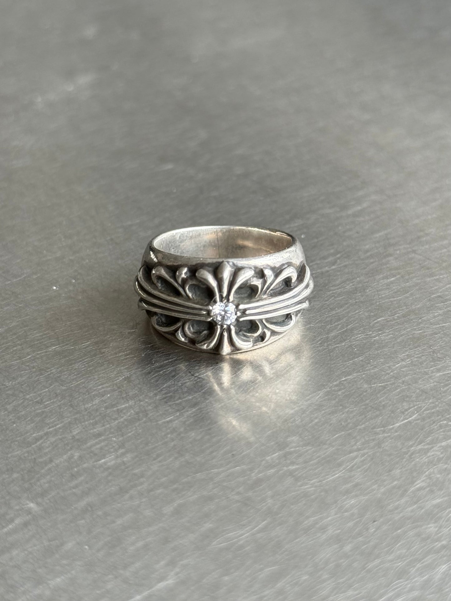 Chrome Hearts Floral Ring With Factory Set Diamond (8)