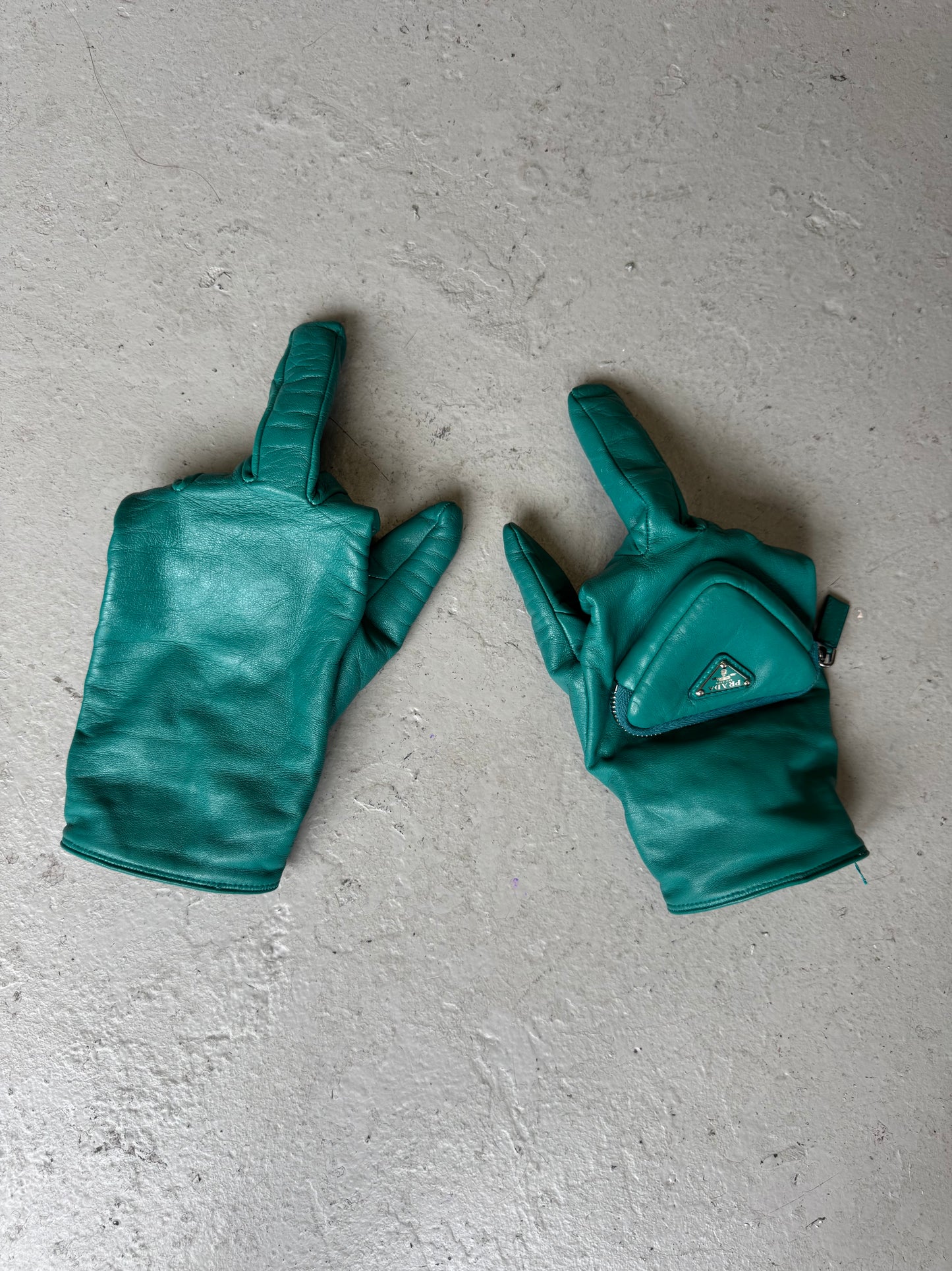 Prada by Raf Simons FW21 Nappa Leather Pocket Gloves