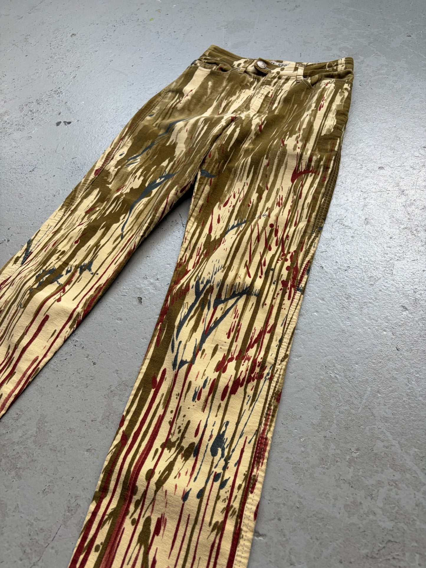 Jean Paul Gaultier AW98 Vampire Blood Drip Denim (36)