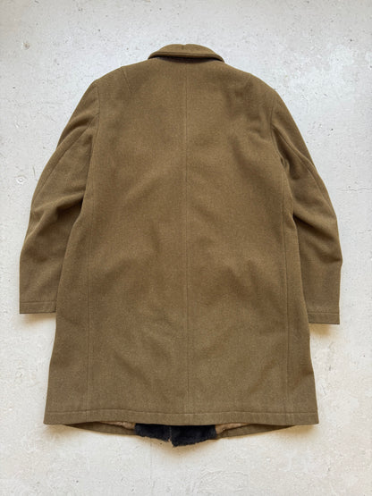 Dries Van Noten Olive Wool Trench Coat (50)