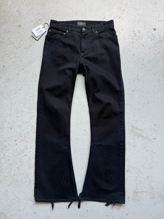 Balenciaga Peach Pitch Black Flare Denim (L)