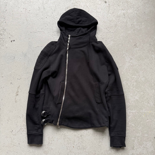 Balmain FW10 Decarnin Black Asymmetric Zip Up (XL)