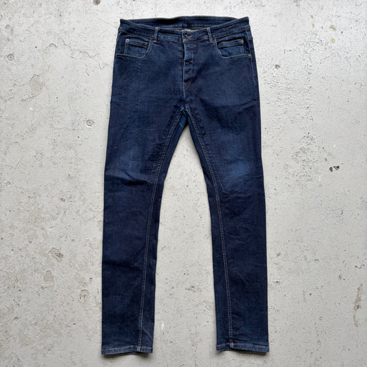 Rick Owens DRKSHDW SS17 Unwashed Blue Detroit Cut Denim (36)
