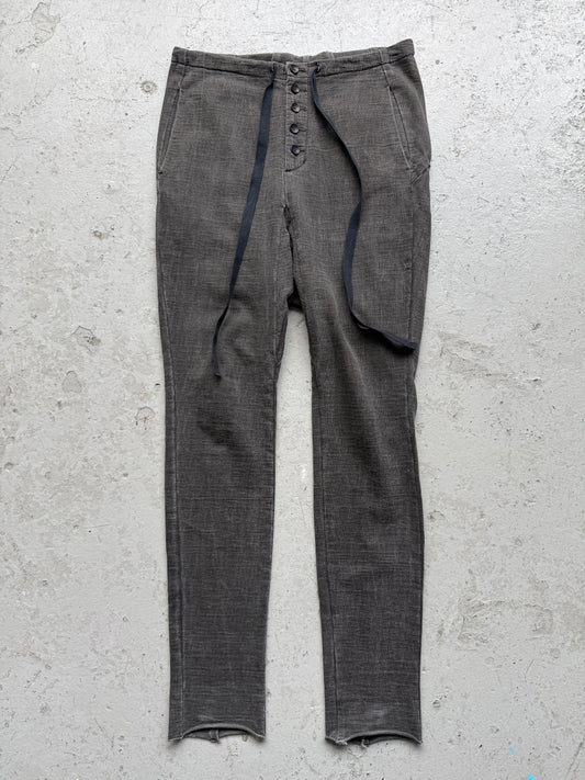 The Viridi Anne Cotton Button Fly Drop Crotch Pants (2)