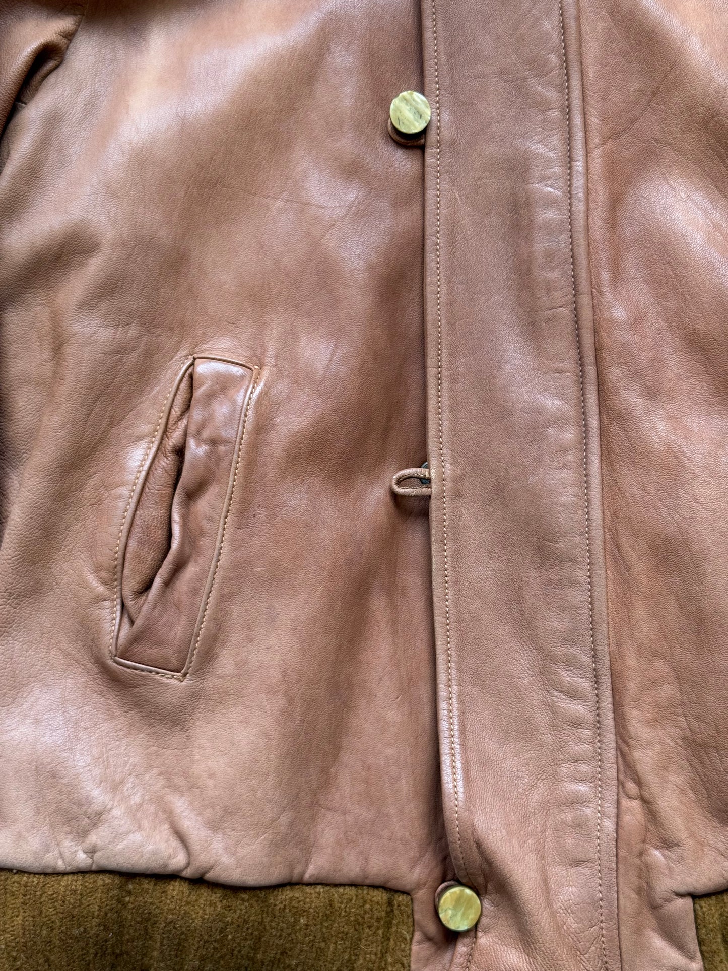 Giorgio Brato Fur Hood Leather Jacket (50)