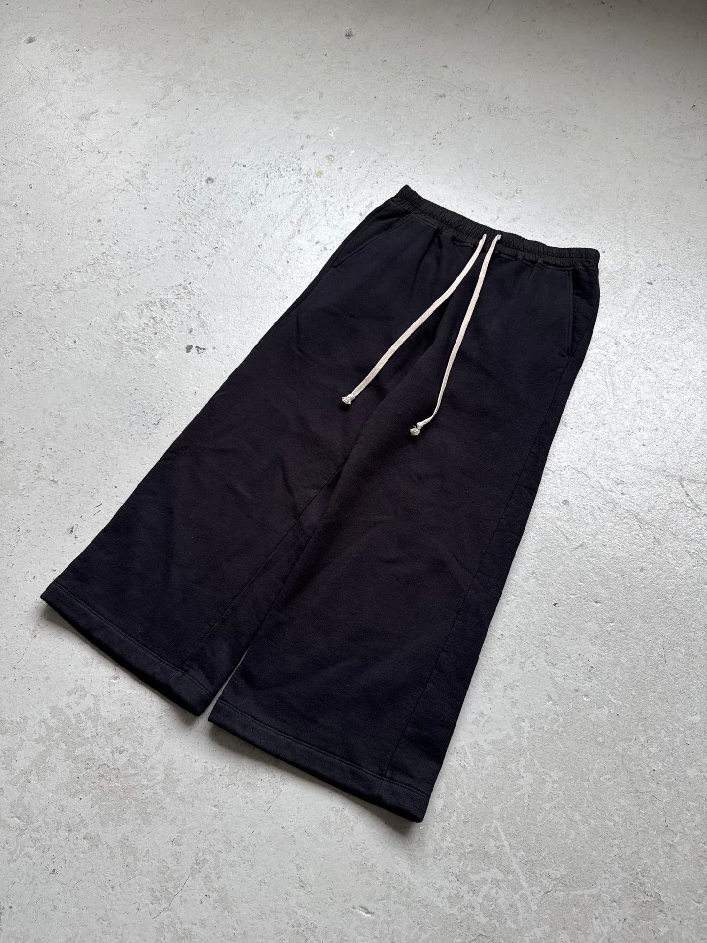 Rick Owens DRKSHDW Black Cotton Capris (S)