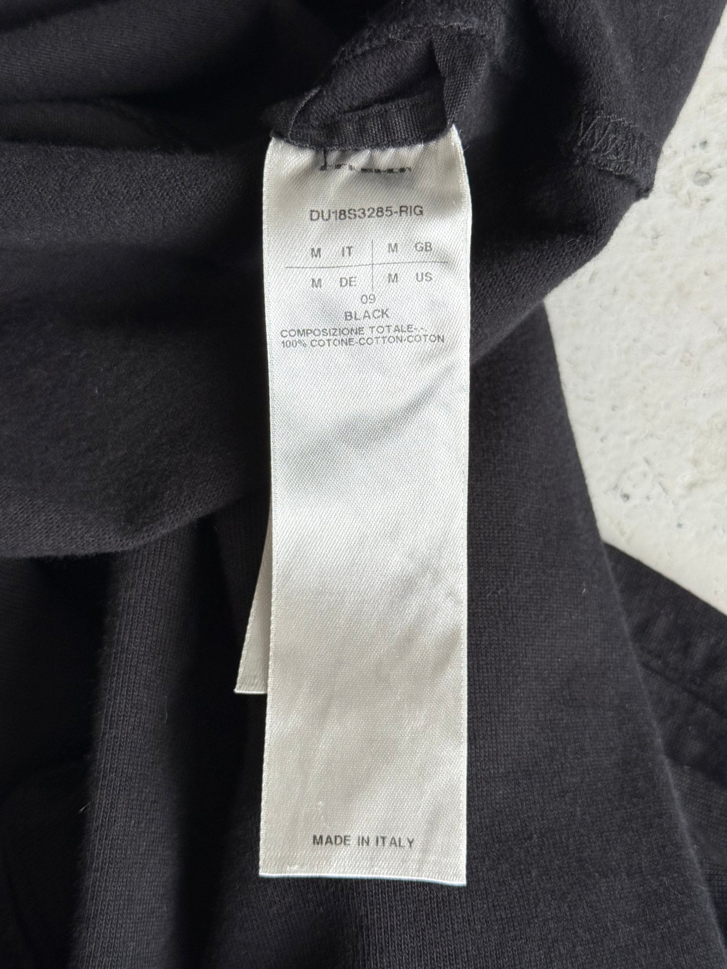 Rick Owens DRKSHDW SS18 Black Drawstring Hoodie (M)
