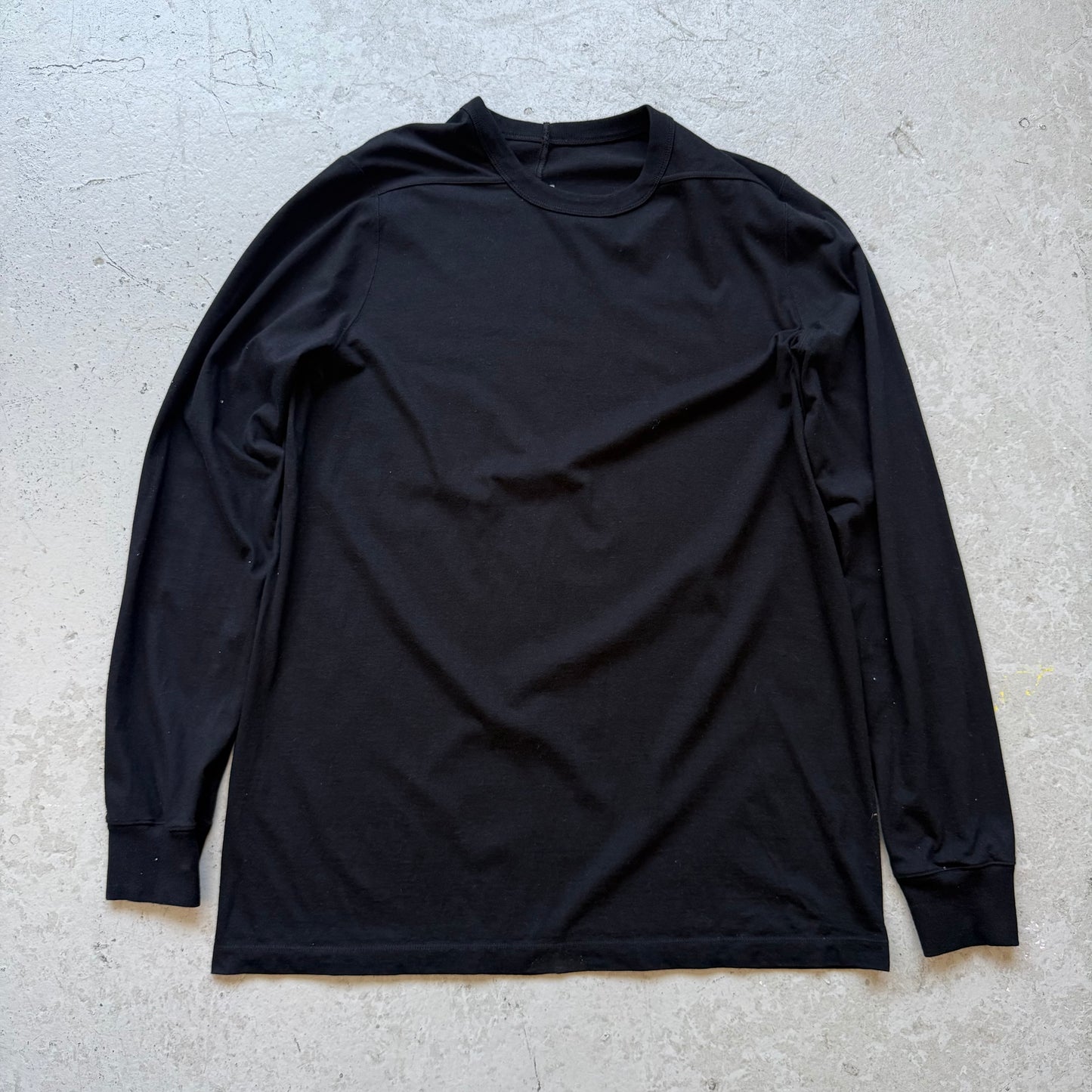 Rick Owens SS21 PHLEGETHON Black Level Long Sleeve Shirt (XL)