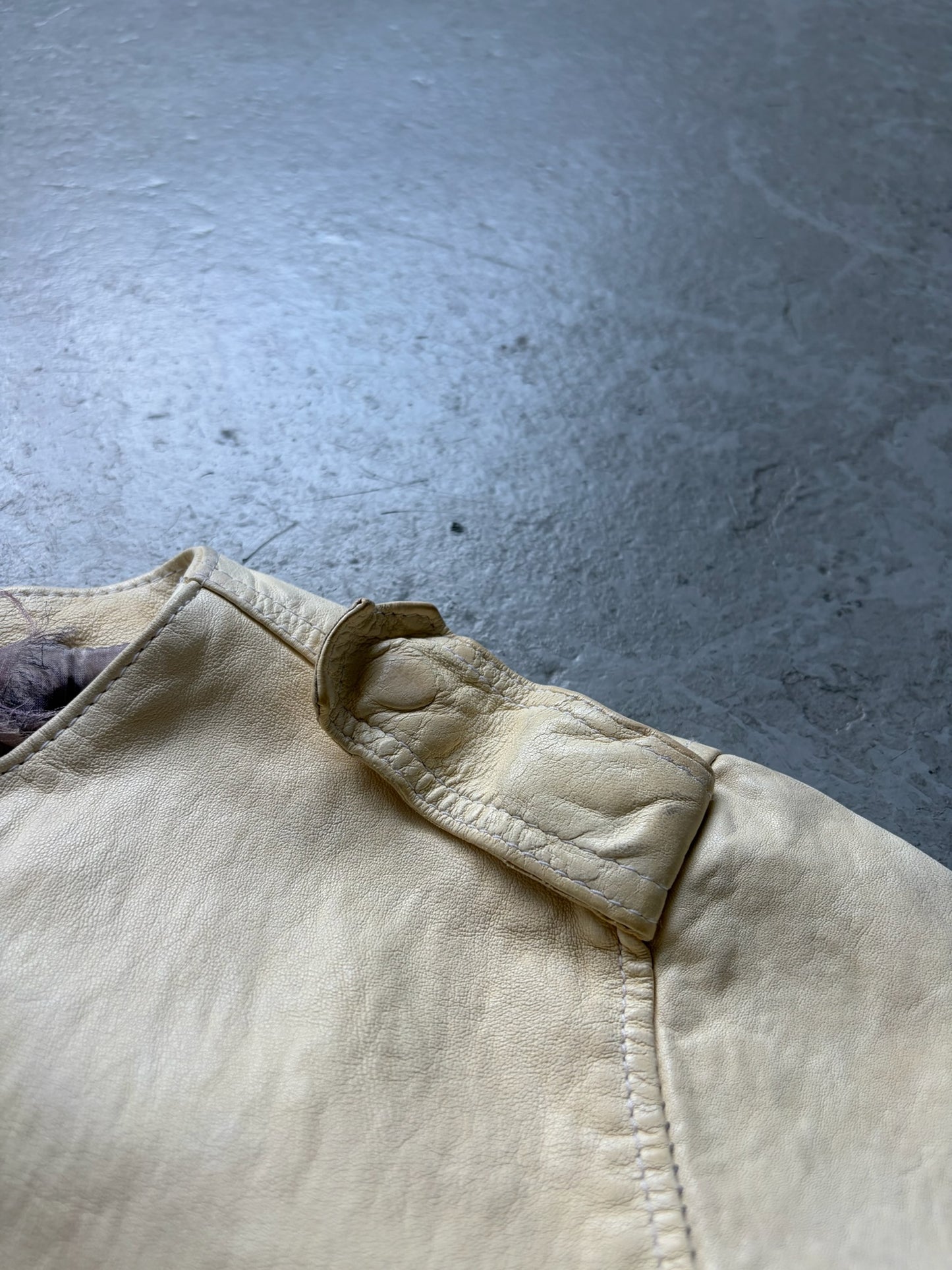 Giorgio Brato Vegetable Tanned Button Up Leather Jacket  (42)