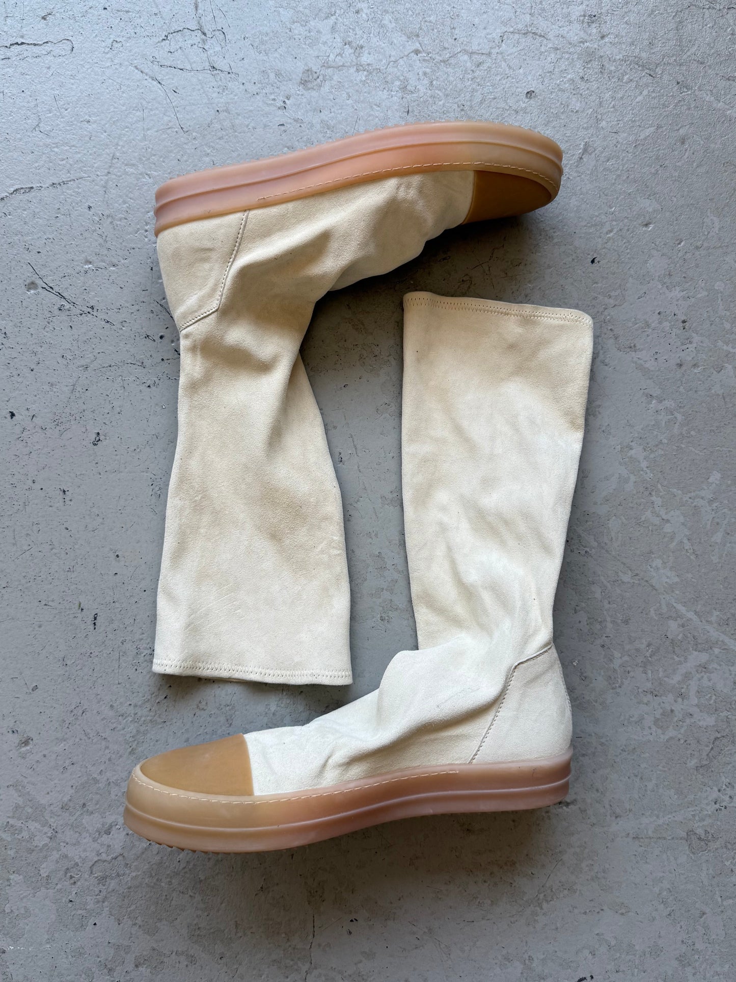 Rick Owens Suede Sock Sneakers (44.5)