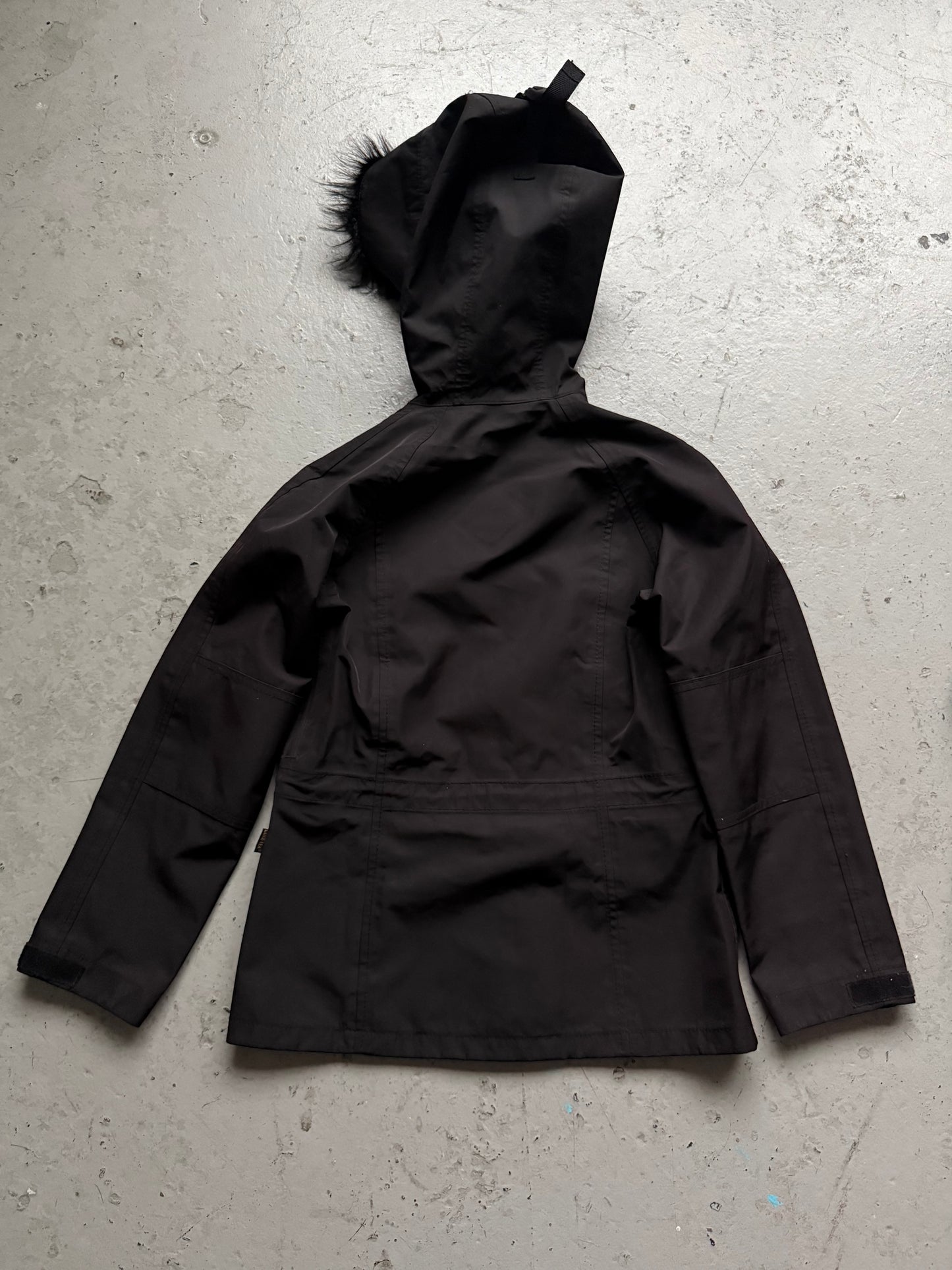 Junya Watanabe Comme Des Garcons Gore-Tex Black Fur Hooded Jacket (S)
