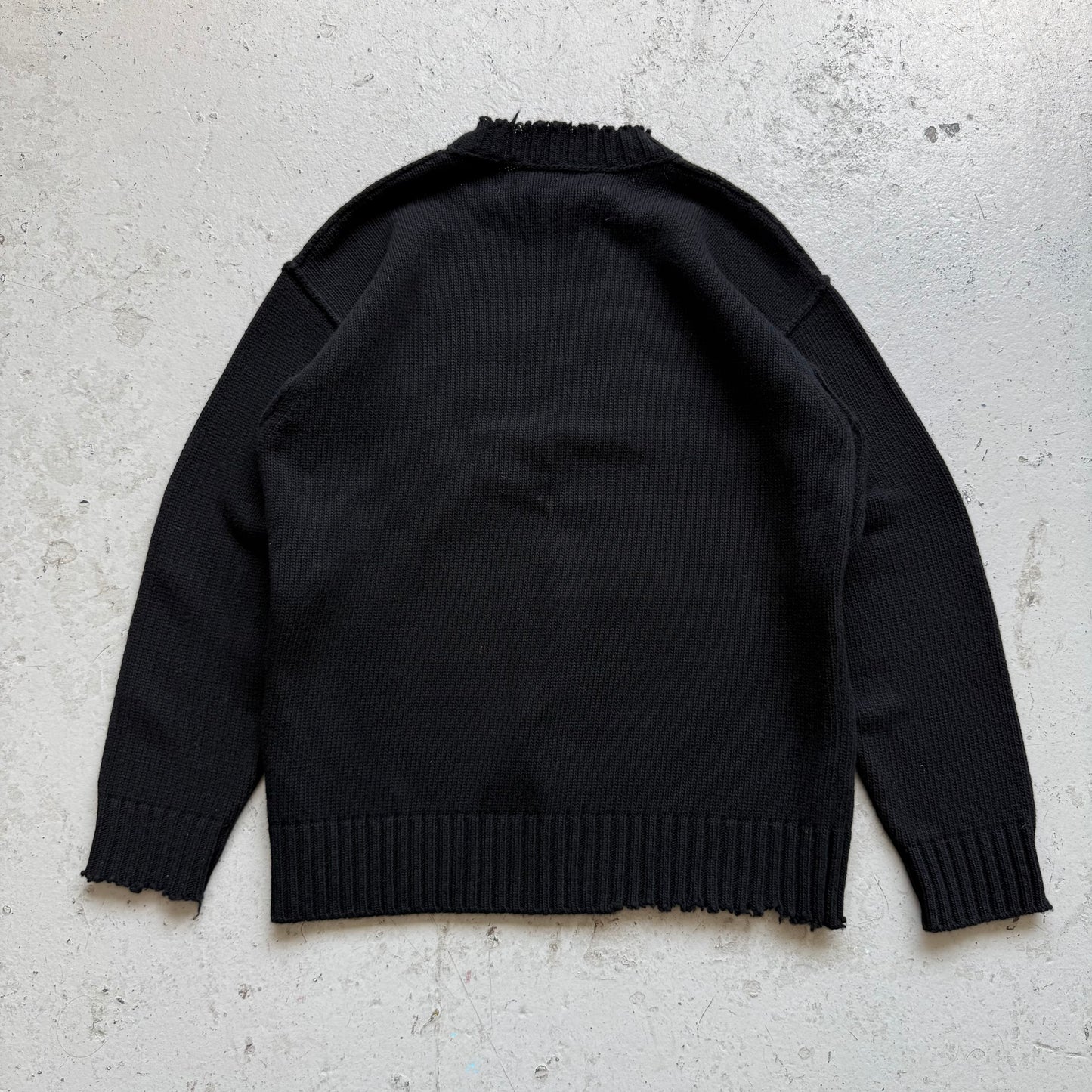 Isabel Benenato AW22/23 Cashmere Wool Blend Black Sweater (L)