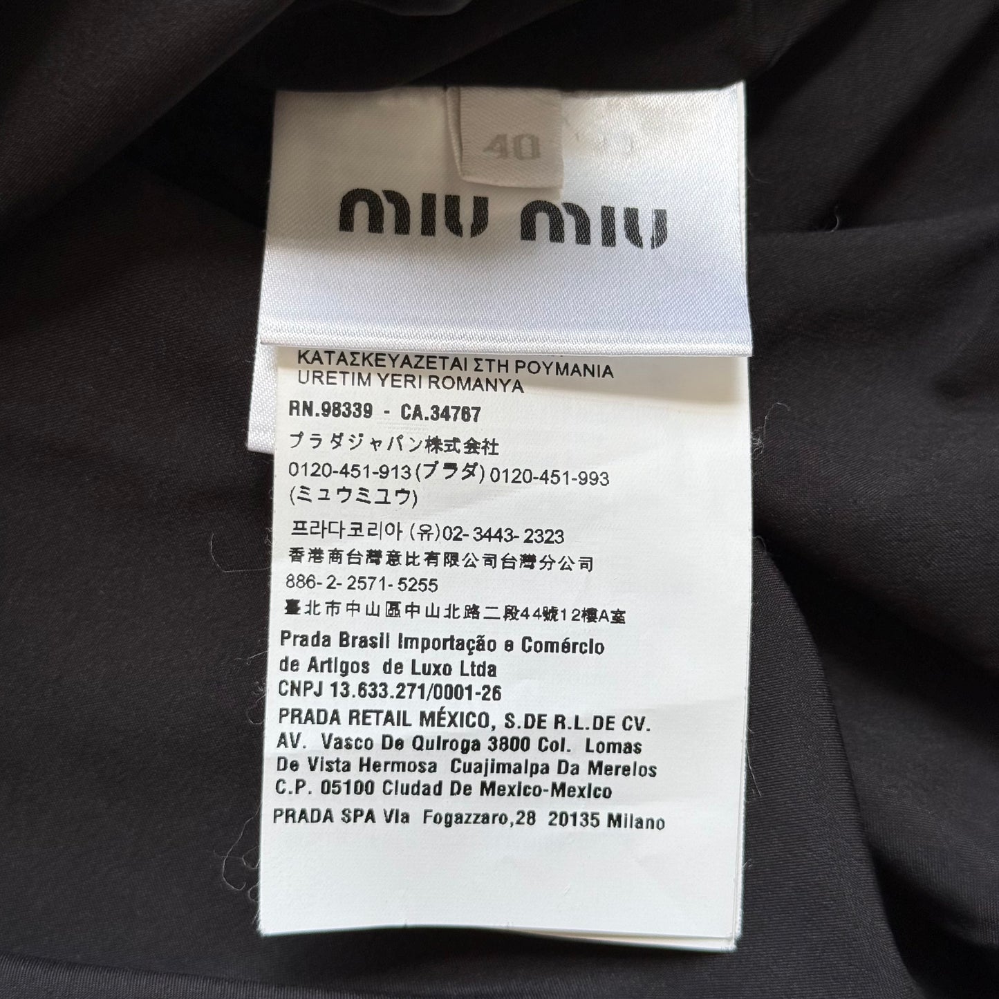 Miu Miu Logo-Embossed Felted Shirt Jacket (40)