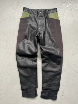 Kiko Kostadinov At.Kollektive Milne Leather Trousers (L)