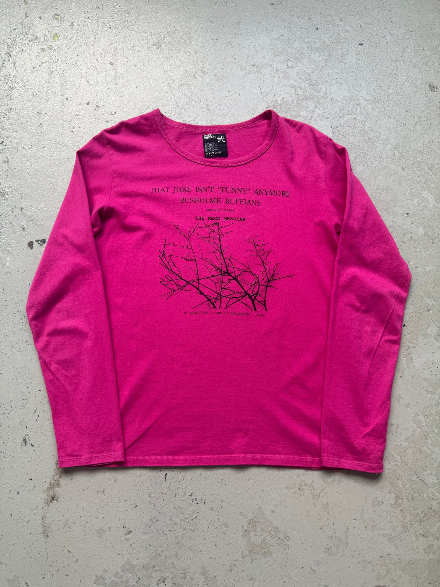 PPFM Pink Long Sleeve Joke Long Sleeve Shirt (M)