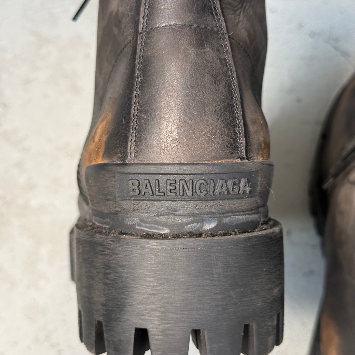 Balenciaga Leather Strike Boots (42)