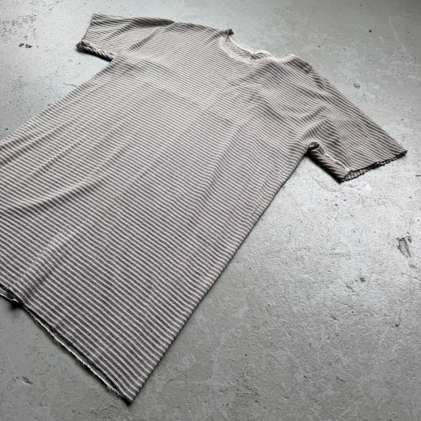 Boris Bidjan Saberi SS24 TS Resin Dyed Light Grey Short Sleeve Shirt (S)
