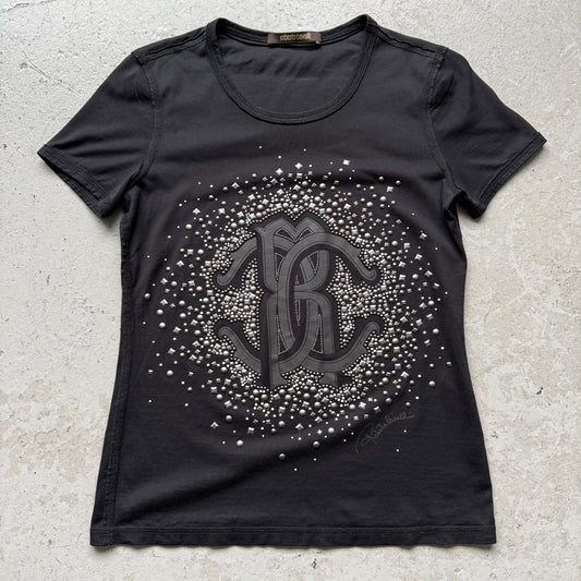 Roberto Cavalli RC Studded Black Short Sleeve (38)