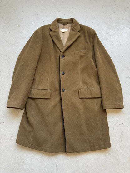 Dries Van Noten Olive Wool Trench Coat (50)
