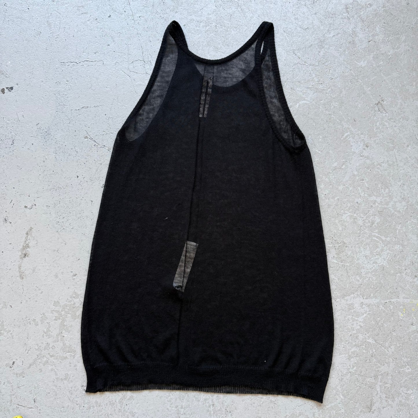 Rick Owens SS24 LIDO Wool Black Tank Top (UNI)
