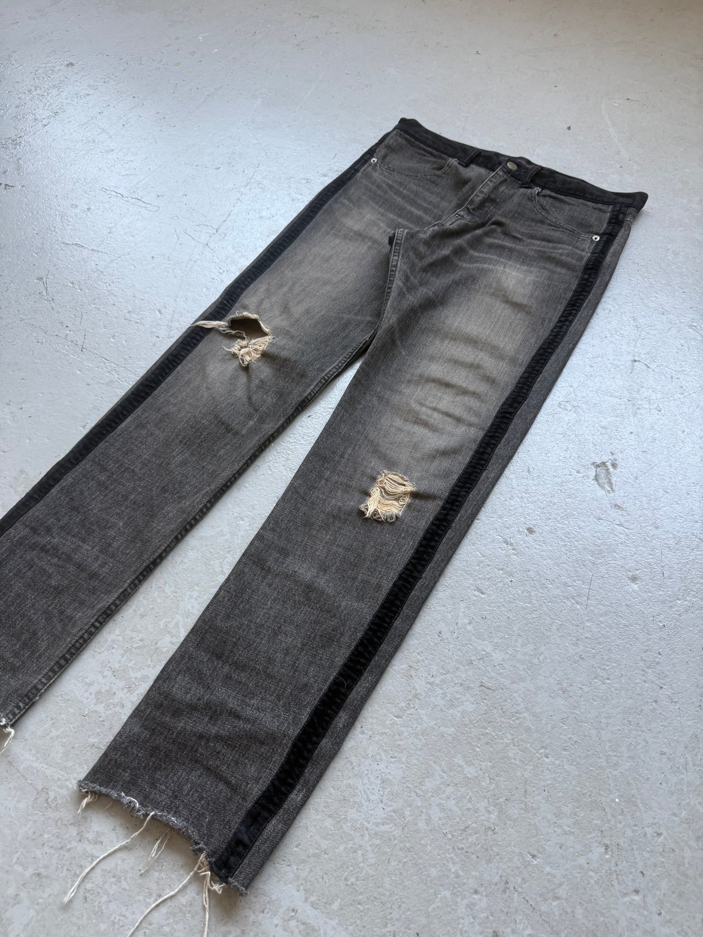 Undercover AW02 Witches Cell Division Velour Strip Denim (M)