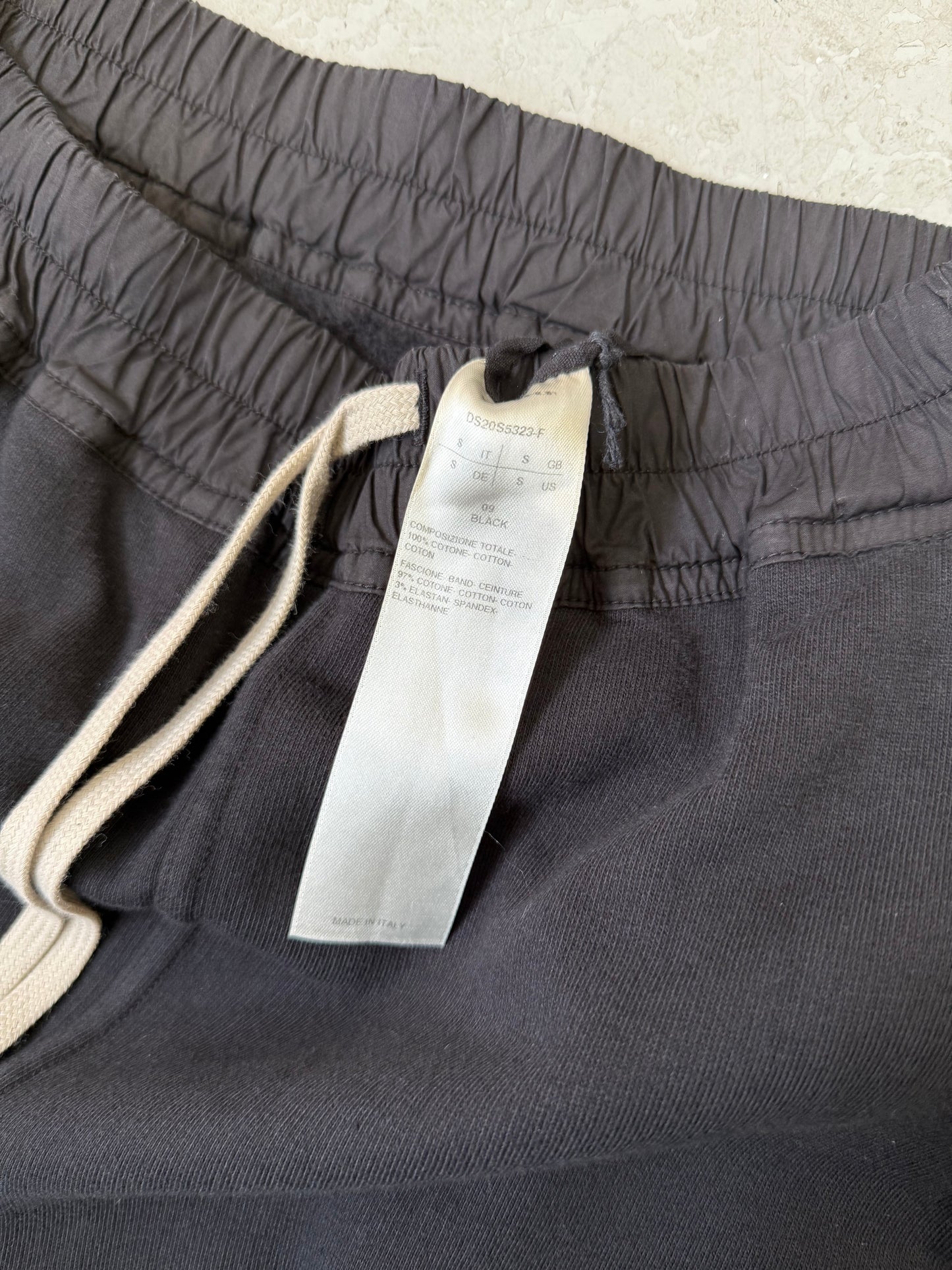 Rick Owens DRKSHDW Black Cotton Capris (S)