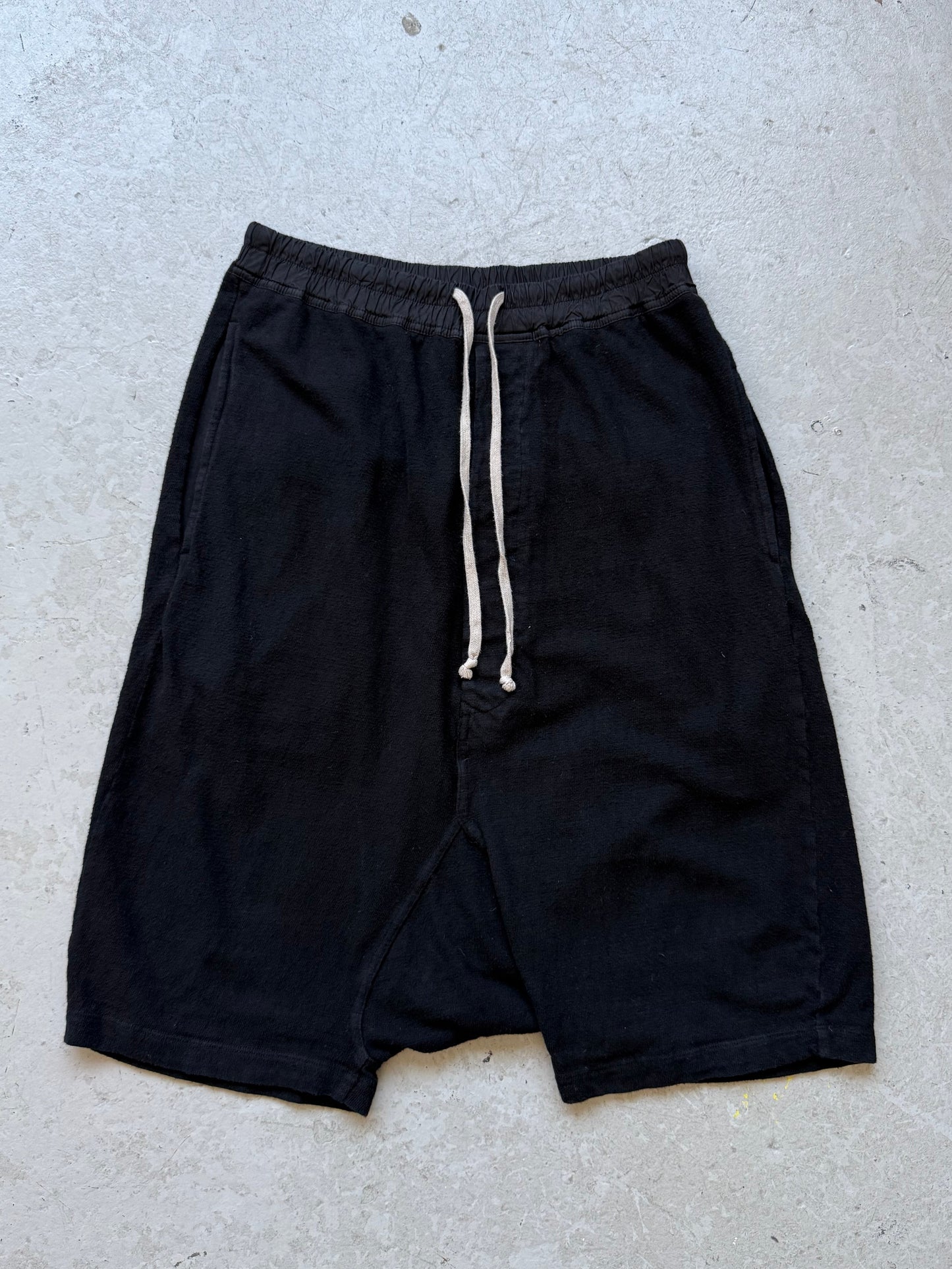 Rick Owens DRKSHDW FW16 Black Cotton Pod Shorts (S)