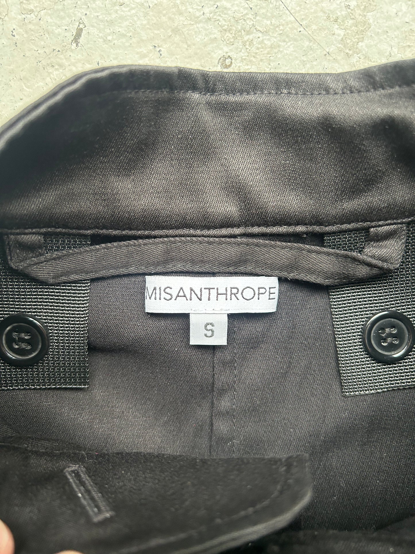 Misanthrope Black Tactical Trench Coat (S)