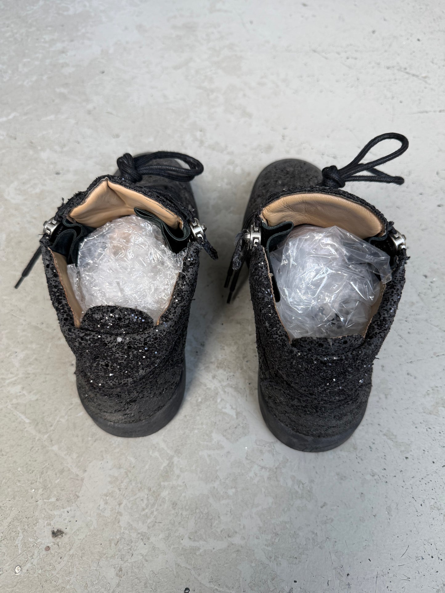 Giuseppe Black Sequin High Top Sneakers (42.5)