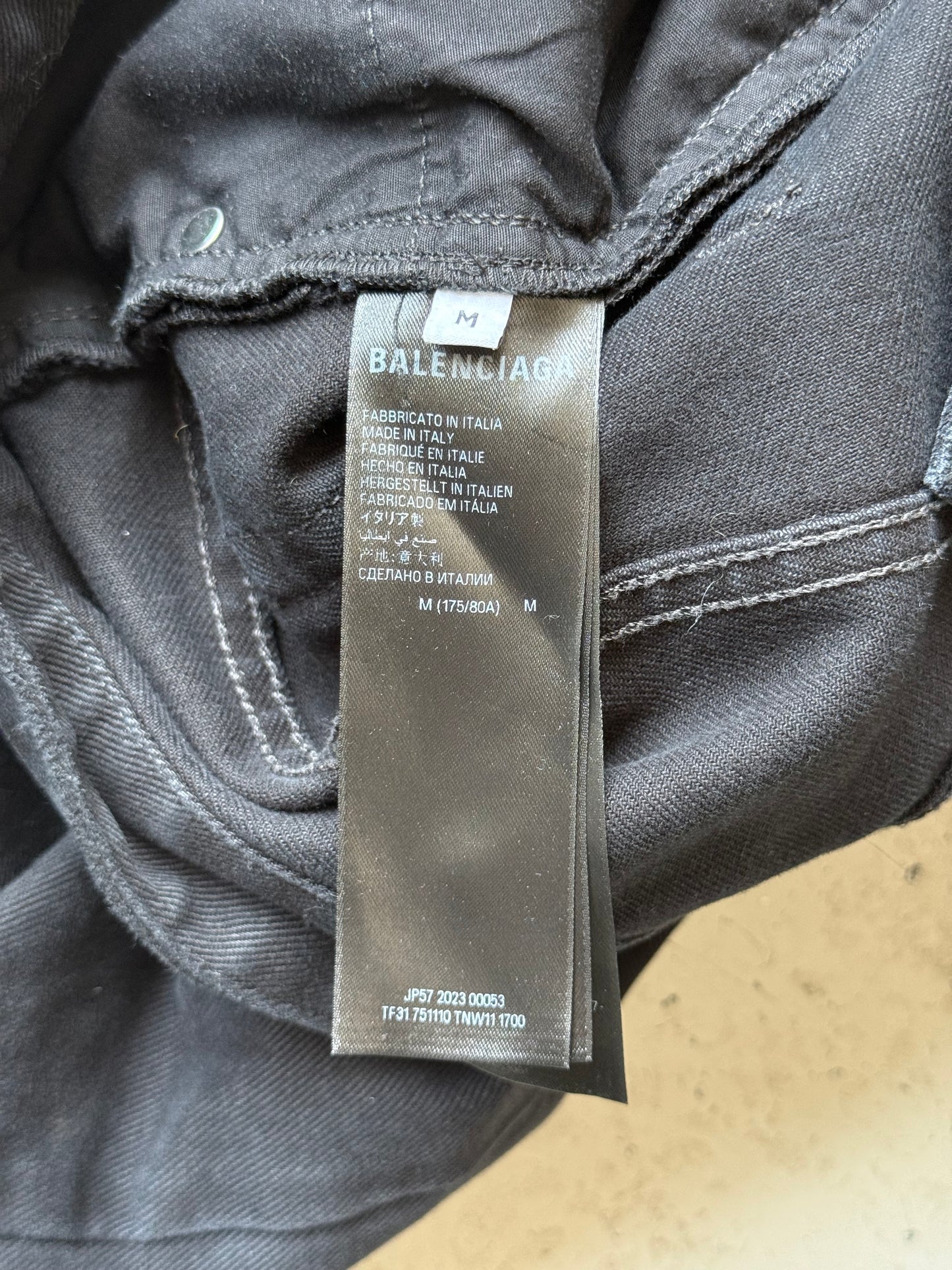 Balenciaga Black Straight Leg Denim (M)
