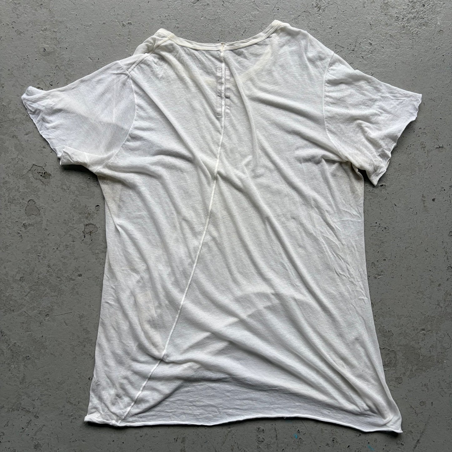 Rick Owens FW21 GETHSEMANE Milk Short Sleeve Shirt (XXL)