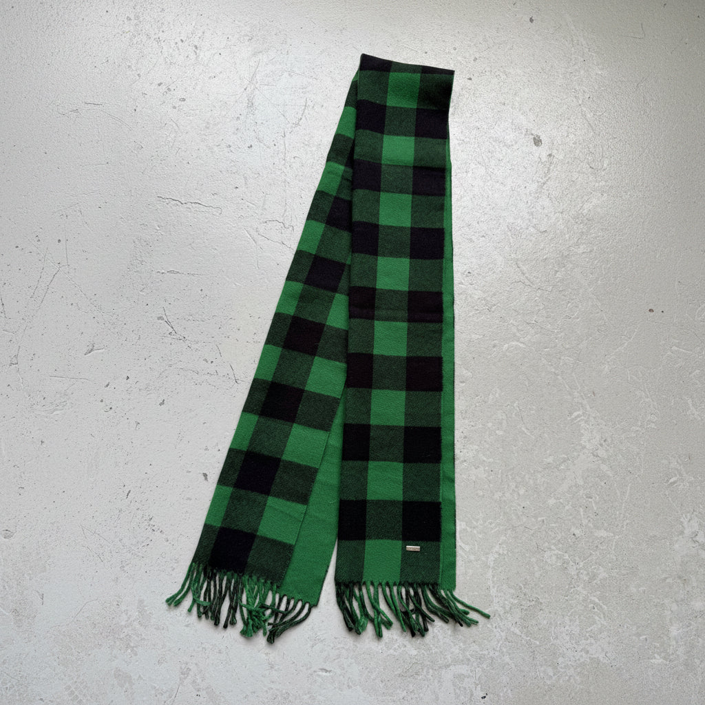 Dior Homme Green Plaid Scarf (OS)