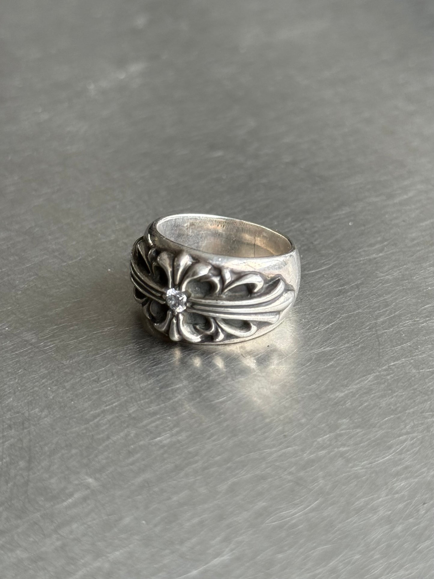 Chrome Hearts Floral Ring With Factory Set Diamond (8)